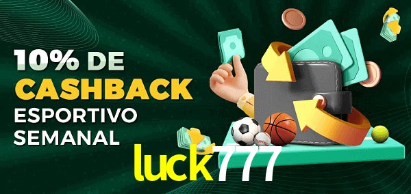10% de bônus de cashback na luck777